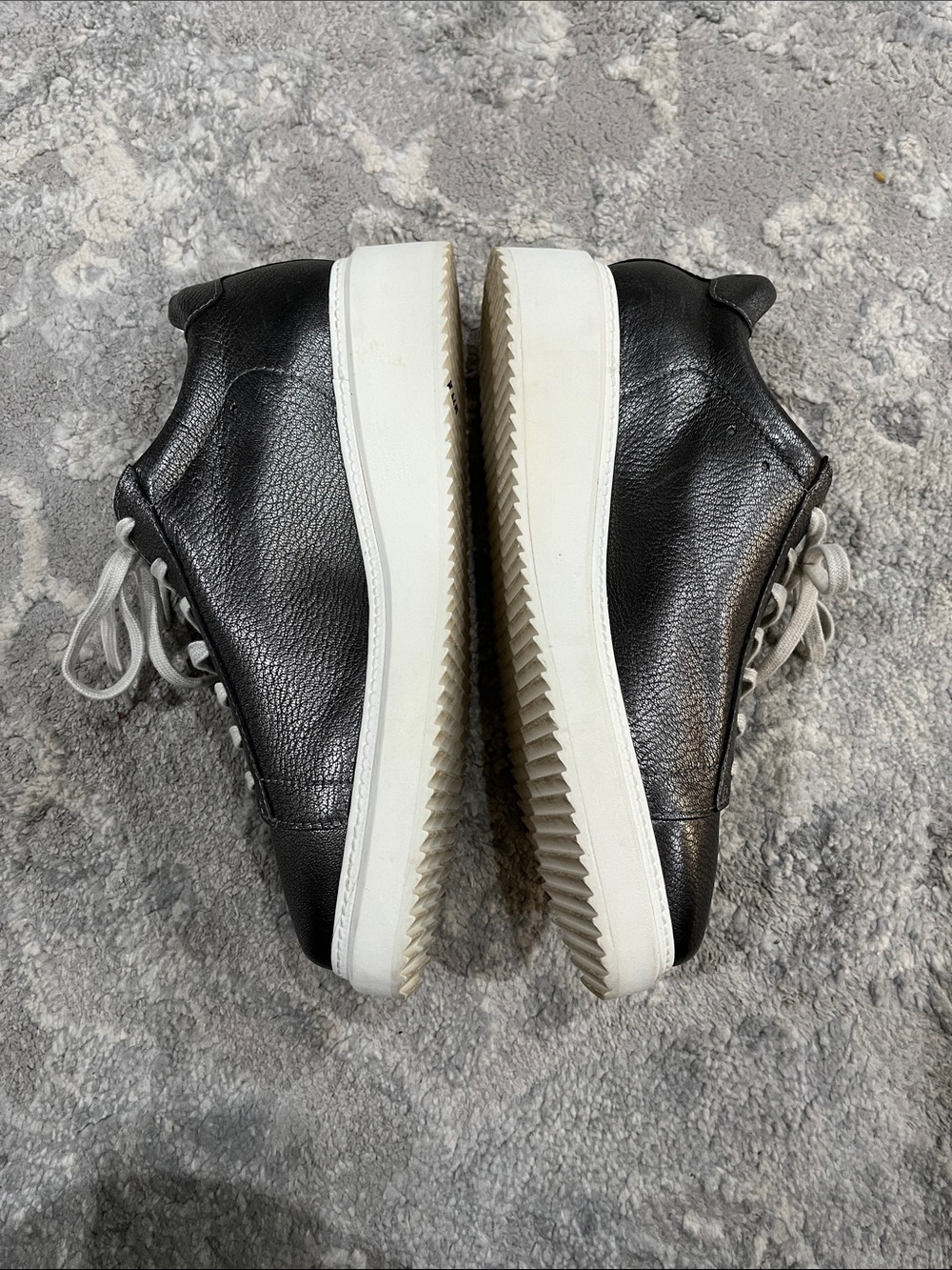 Homers Artisan Ista Pewter Leather Sneaker 38.5 - Picture 9 of 12